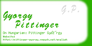 gyorgy pittinger business card